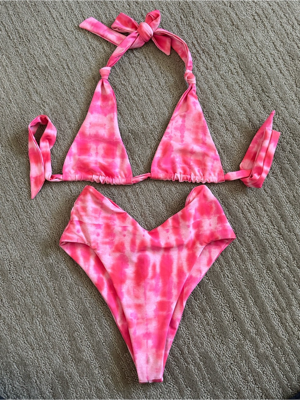 Skatie Pink Tie Dye Bikini